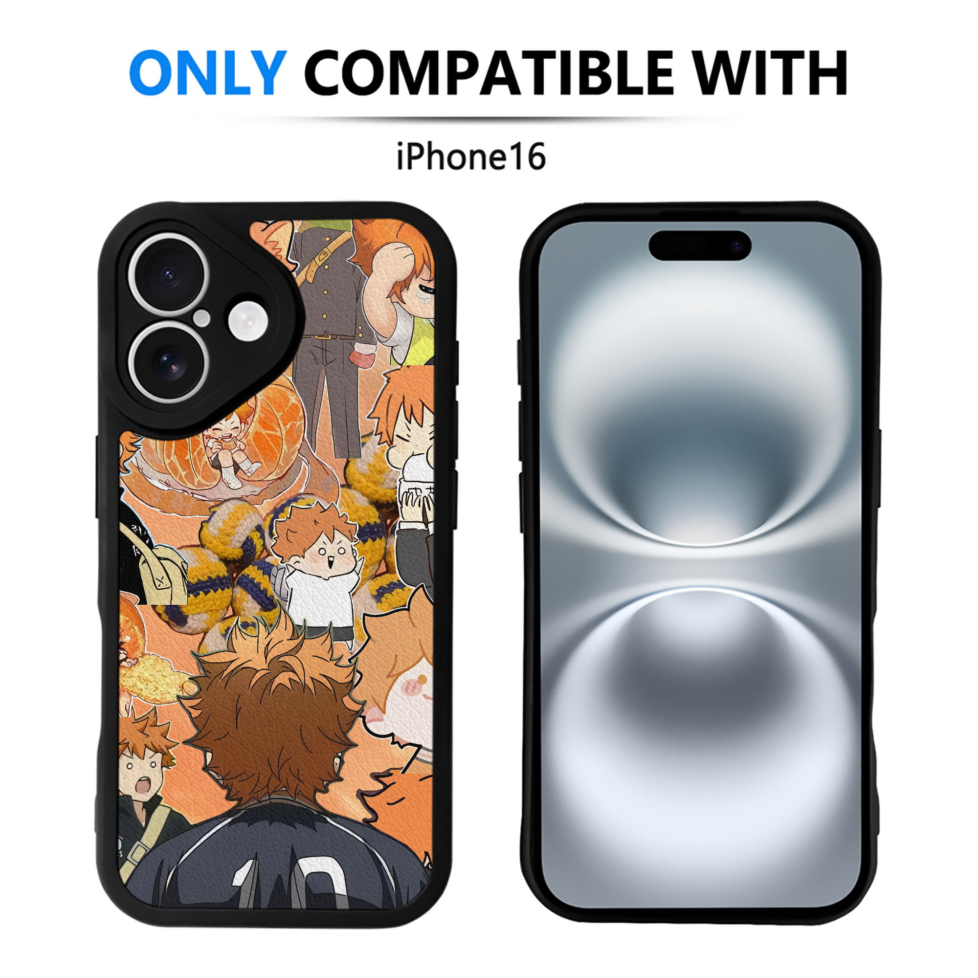 （画像用） ハイキュー!! Haikyu!! 【iPhone 16シリーズ対応】シリコンスマホケース（レザー調） 材質：シリコン